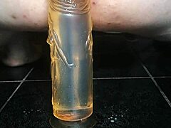 I fuck my anal cunt deep with fat dildo