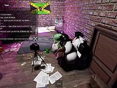 Femboy tenia ganas de probar mi enorme verga negra a espaldas de su novio i roblox
