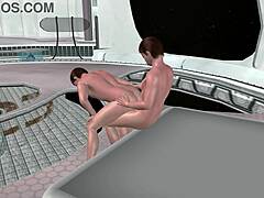 Muscular stud fucks hung buddy then rides cock in 3d hentai