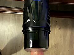 Putting this fuck toy to the test by the end my cock is almost too big to fit inside