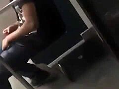 Daring Blowjob On The Moving Train At Night