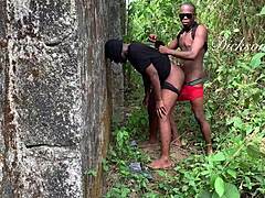 tough times in the bush with my ebony btm banging the hell of his bussyasshole