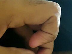 Boy measures his very small uncut eighteen plus cock