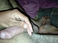 hot man masturbates his big dick naked