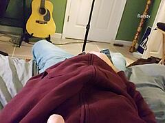 One camera angle of me pissing all over myself then jerking off