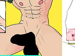 Yaoi Anime Naked Midoriya Deku With Huge Black Cock For Joi