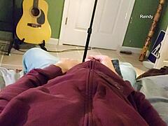 One camera angle of me pissing all over myself then jerking off