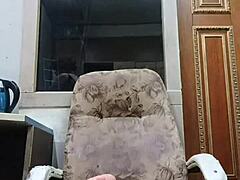 A russian gay man spreads his huge butt
