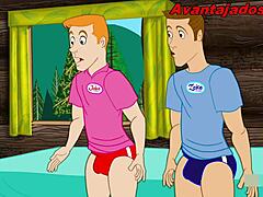 Hey, tengok anime gay liar dengan pakcik pervy aku!