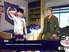 ジョックが屋外スタジオでザーメンに泳ぐデモセッション