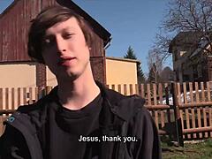 Amateur Czech Twink Fucked Hard on POV for Cash