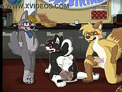 Compilación de porno furry gay con escenas de acción salvaje de perros