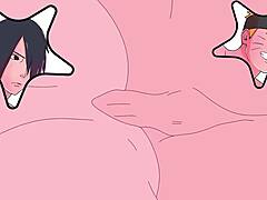 Naruto和Sasuke在激烈战斗后投入狂野同性性爱。谁知道动漫能这么热辣？😍