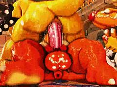 ¡Wow, mira esta compilación de orgía cartoon salvaje de moonwulf! 🐺