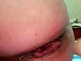 Teen boy enjoys dildo play