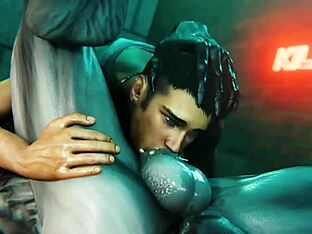 3D animated gay porn action