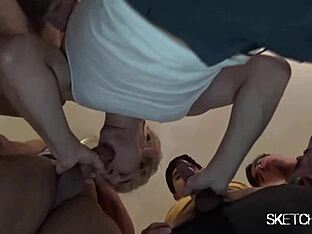 Gay teen gets bareback cock suckers