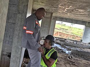 Construction workers having sex on site