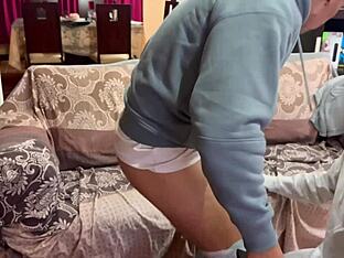 Stepdad drills young Latino in ass