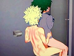 Uh, Ger Midoriya En Handjob, Sen Knullar Bakugou Honom På Toaletten. Anime Game Porn Rocks!