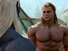 Baldurs Gate 3 gola igra z Halsinom gej romantična scena