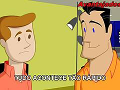 Schwules Cartoon-Kartenspiel im animierten Stil.