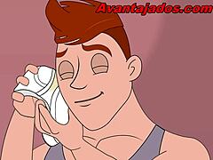 Fantasia gay em cartoon com meu vizinho brasileiro dos sonhos