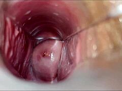 Vaginal orgasm captured in intense close-up detail