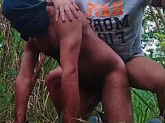 Found cafuçu jerking on trail and joined wild orgy