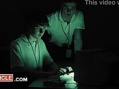 Severance parody with gay first-time blowjob action! 😏