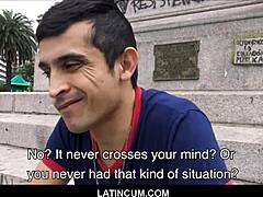 Is this straight Latino twink ready for a monster cock ass fucking in POV outdoor interview?