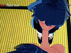 Широу духа Зиг без презерватив на татами, свършва в уста и задник здраво гей анимация