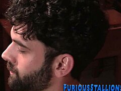 gay hunk bear blasts monster cock cumshot facial on beard