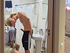 No71 two friends with big cocks deepthroat then fuck smooth ass
